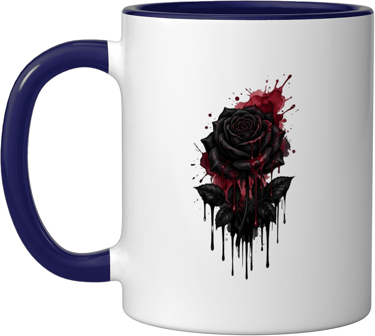 Black Rose Flower Botanist Garden Flower Black Rose Ceramic Mug