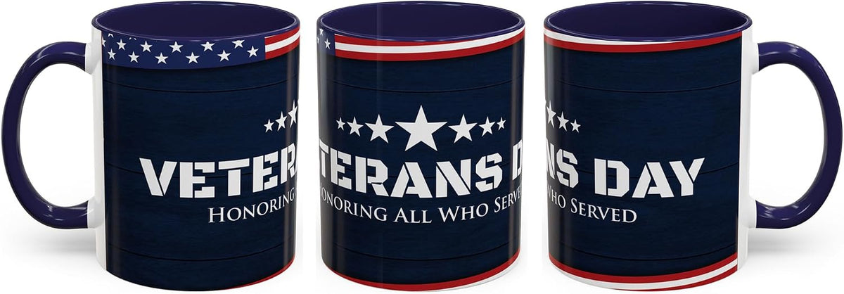Pivoi Usa Veteran's Day Design Novelty Gift Proud American Ceramic Mug