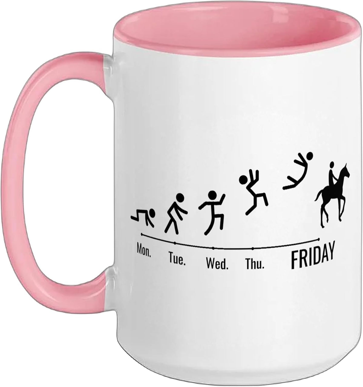 Equestrian Horseback-Riding Horseshoe Weekend Horse Riding Ceramic Mug