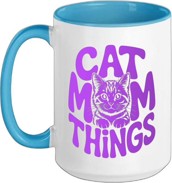 Cat Mom Things Christmas Ceramic Mug
