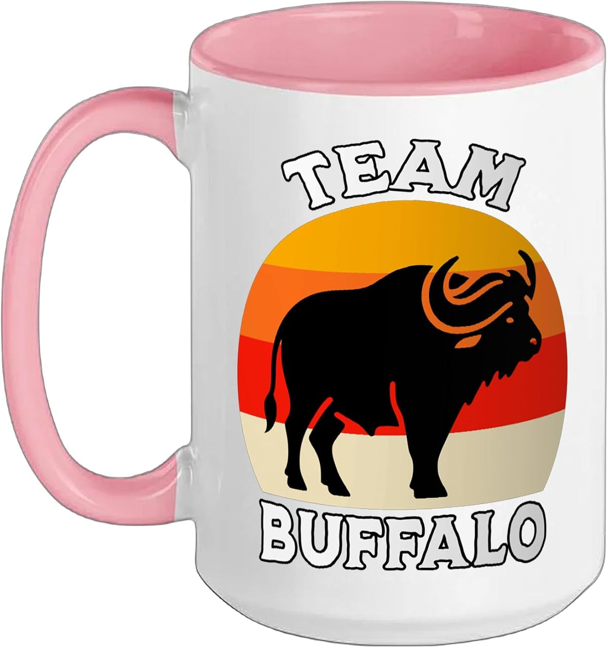 Team Buffalo Sunset Vintage Animal Ceramic Mug