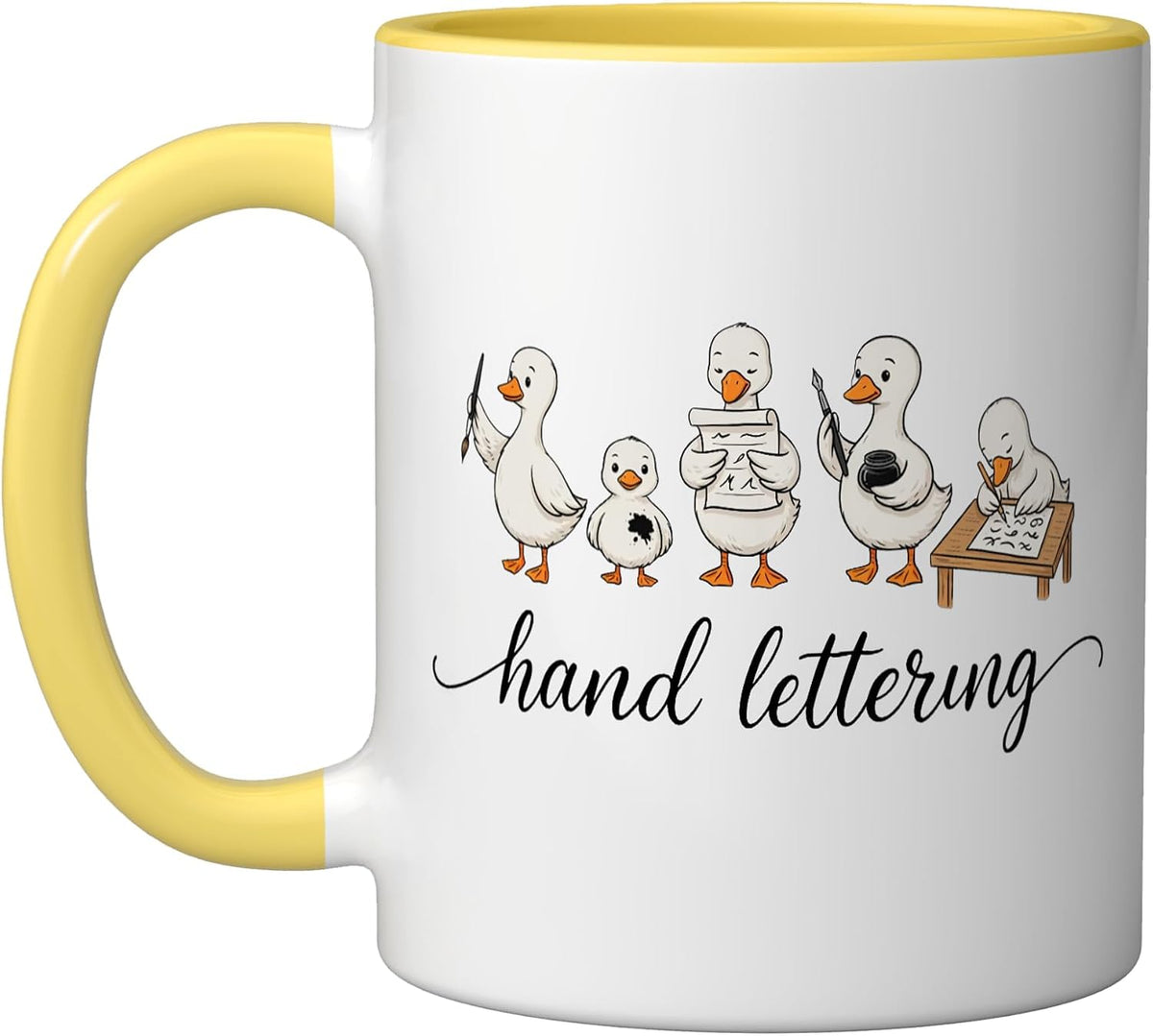 Hand Lettering Brush Letterer Modern Calligraphy Artist Ceramic Mug