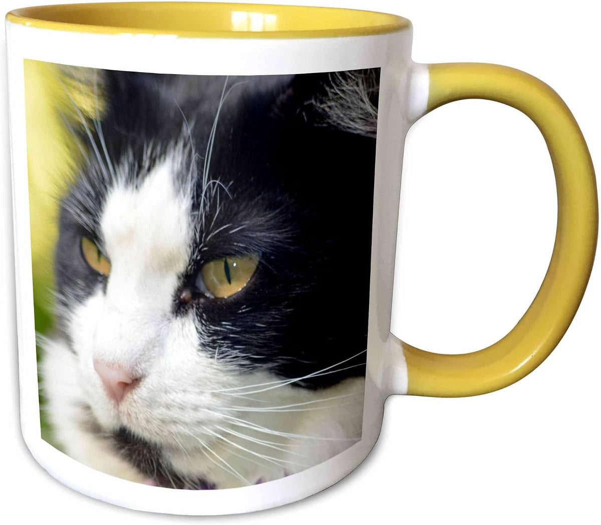 Profile Of Black And White Cat Ceramic Mug