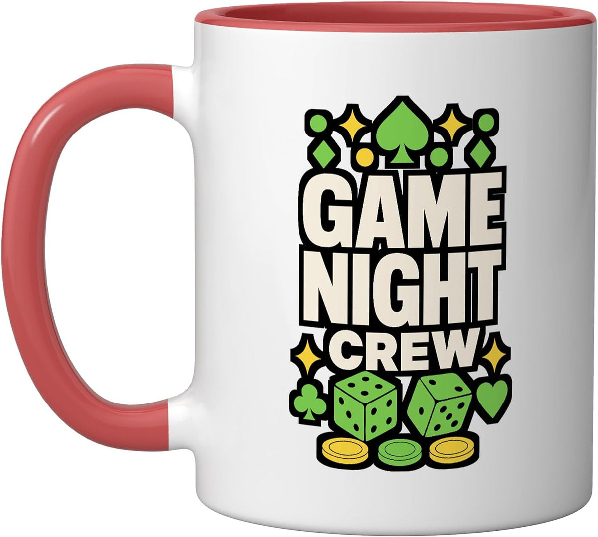 Game Night Crew Dice Casino Board Game Ceramic Mug