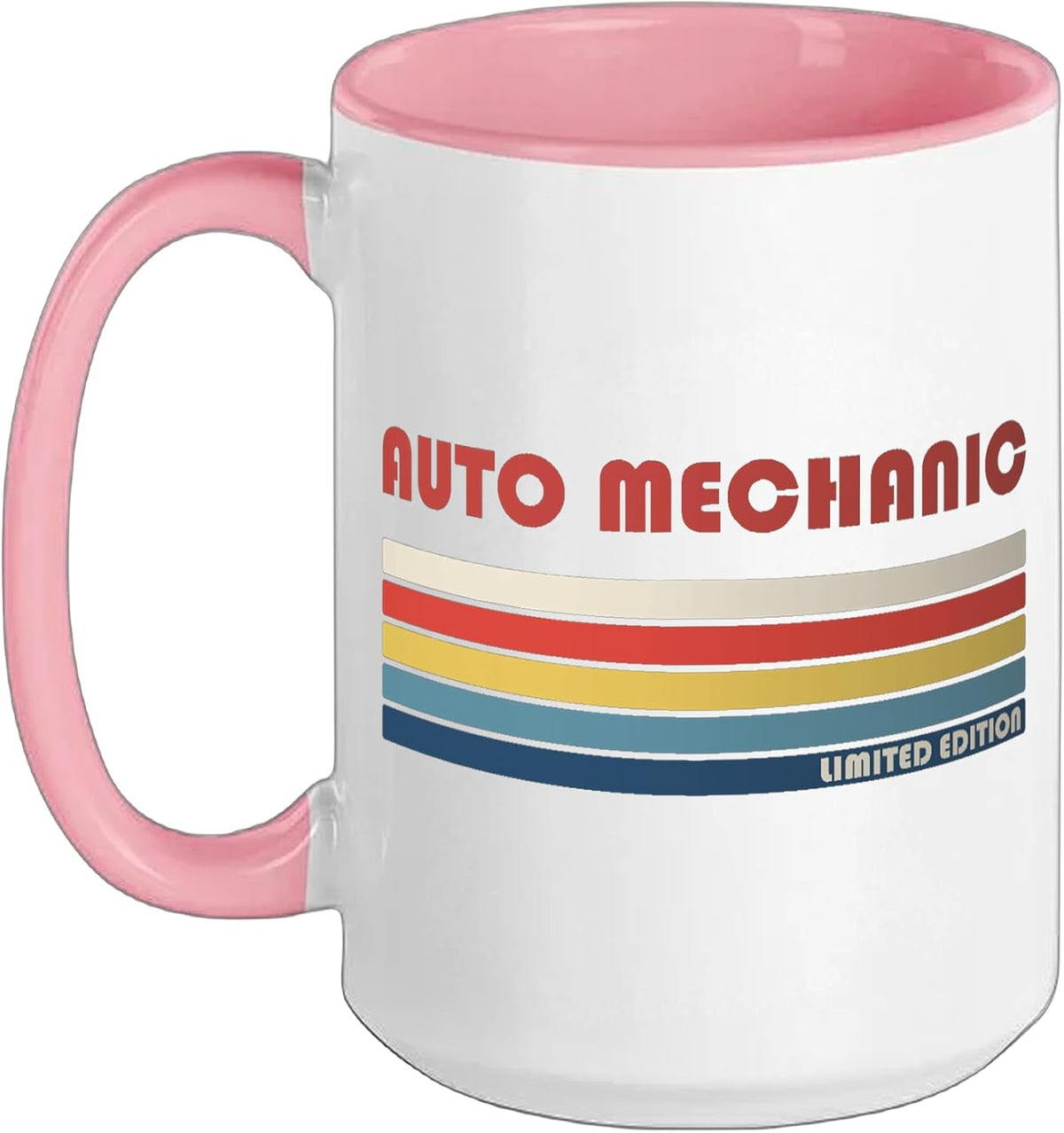 Auto Mechanic Retro Stripes Ceramic Mug