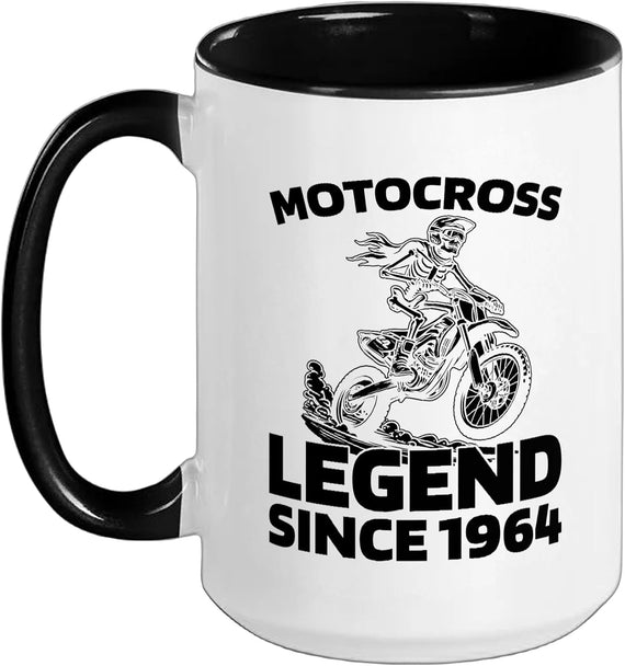Birthday Dirt Bike Mx Motocross - Supermoto Born In 1964 Ceramic Mug