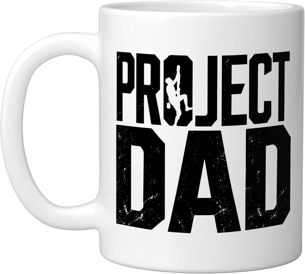 Rock Climbing Dad Who Always Has New Wall Project Going Ceramic Mug