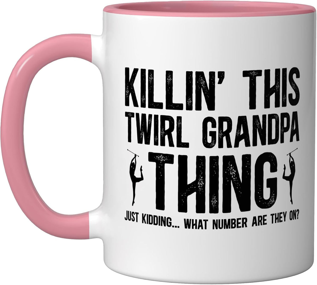 Baton Twirl Grandpa Thing Baton Twirling Grandpa Halloween Ceramic Mug