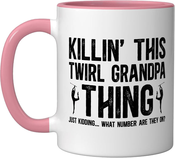 Baton Twirl Grandpa Thing Baton Twirling Grandpa Halloween Ceramic Mug