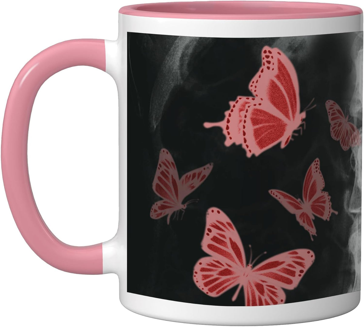 Xray Skeleton Red Butterfly Egirl Y2k Harajuku Dark Grunge Ceramic Mug