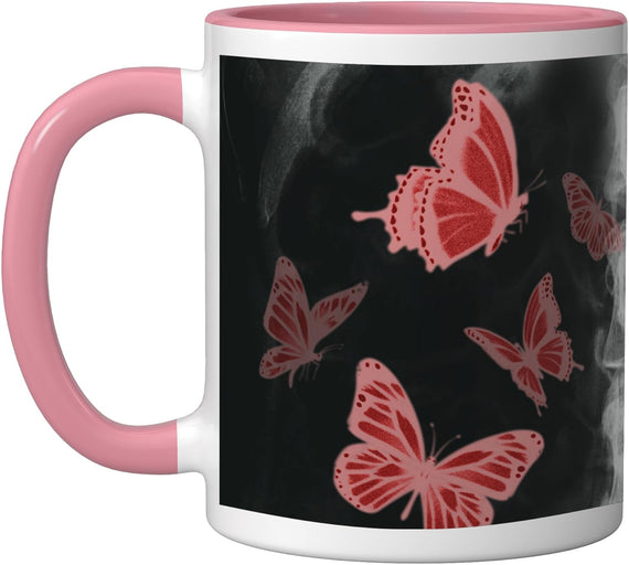 Xray Skeleton Red Butterfly Egirl Y2k Harajuku Dark Grunge Ceramic Mug
