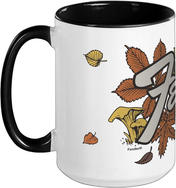 Fender Guitar Leaf Logo Centered Ceramic Mug
