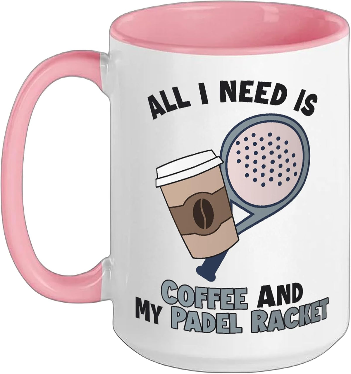 Coffee And My Padel Racket Paddle Tennis Paddle Ball Padel Ceramic Mug