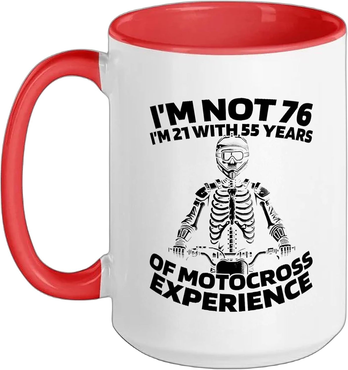 76 Years Old Mx Motocross Dirt Bike Supermoto 76th Ceramic Mug
