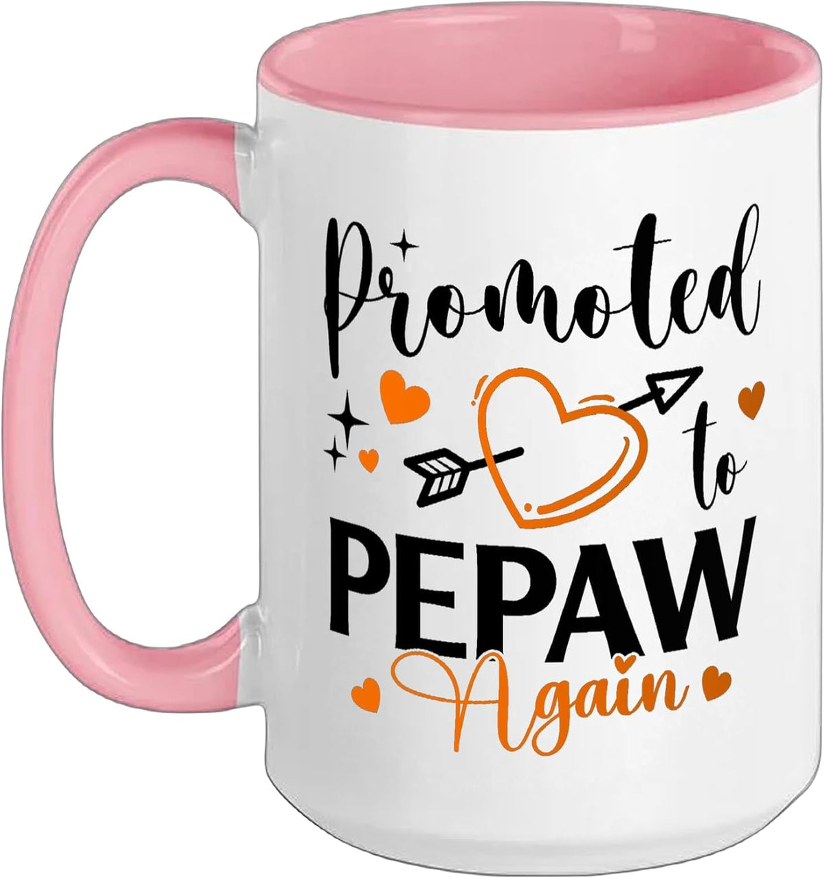 Promoted To Pepaw Again Arrow Hearts Ceramic Mug