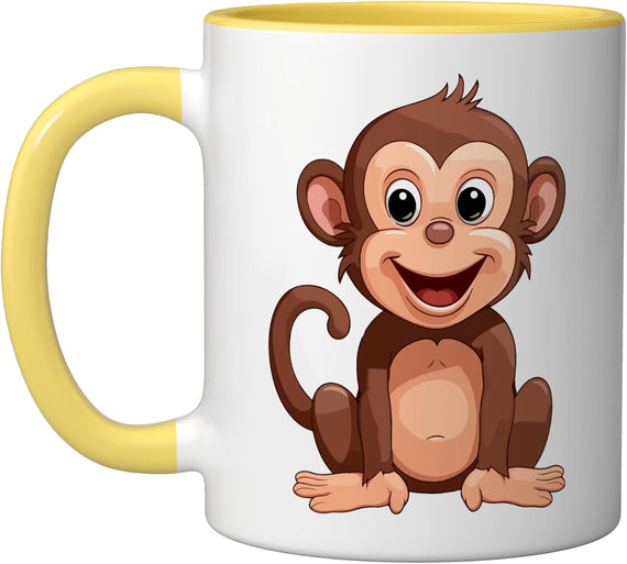Monkey Lover Men Women Girls Boys Silhouette Graphic Gift Ceramic Mug