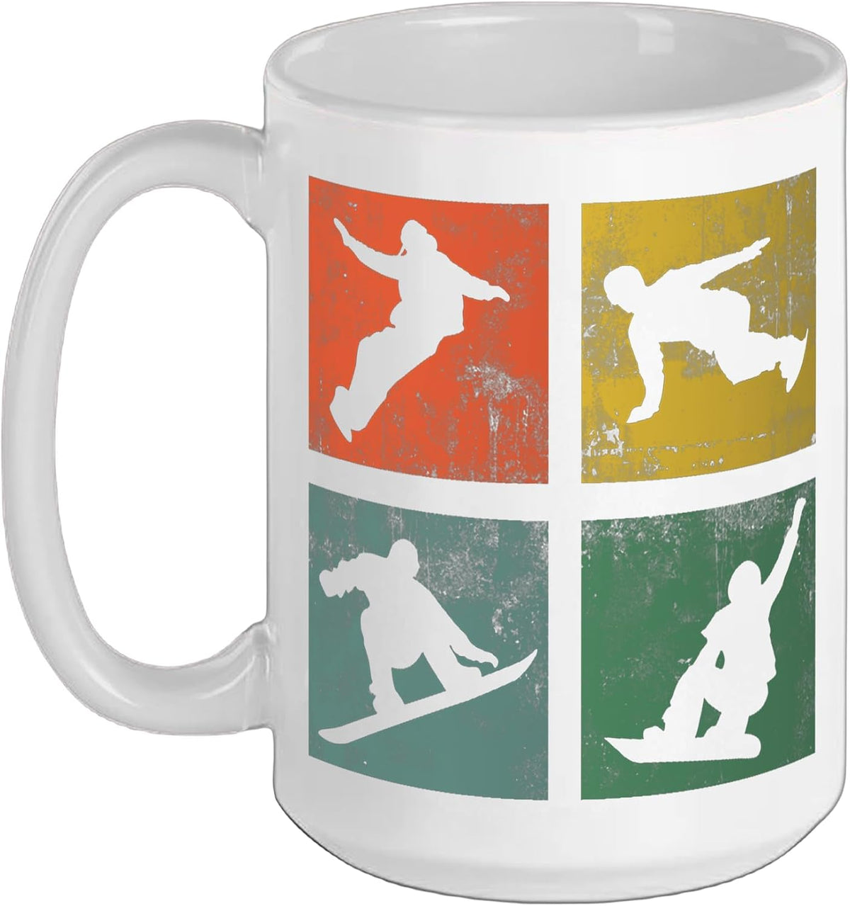 Snowboard Snowboarder Snowboarding Retro Winter Ceramic Mug