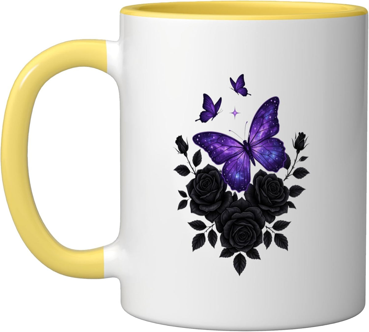 Black Rose Flower Botanist Garden Flower Rose Ceramic Mug