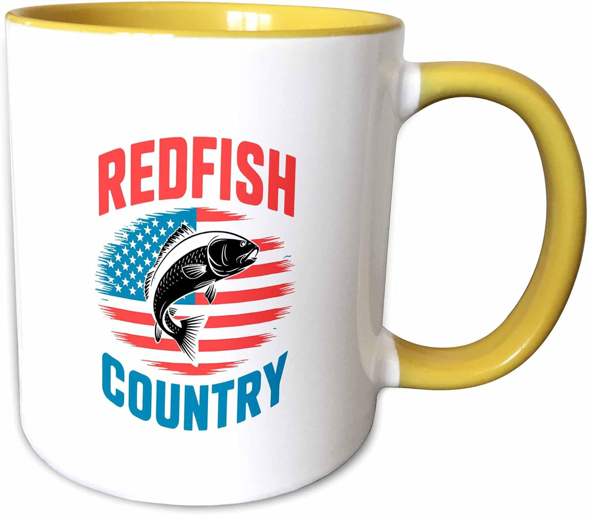 Redfish Country. Trout Against Usa Flag Ceramic Mug
