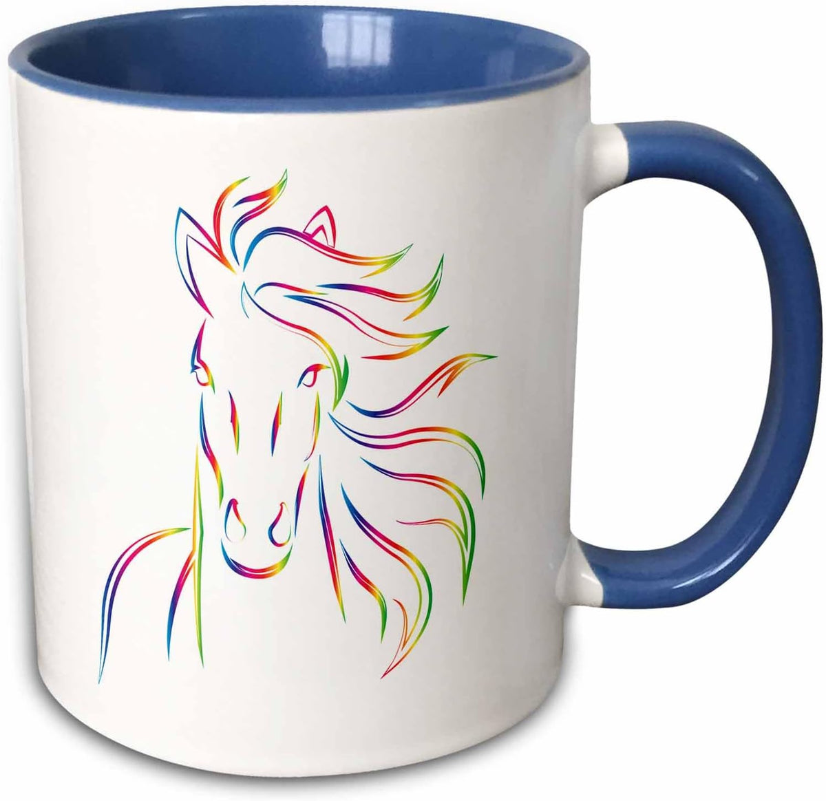 Colorful Horse Silhouette Ceramic Mug