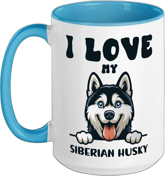 I Love My Siberian Husky – Cute Husky Dog Lover Ceramic Mug