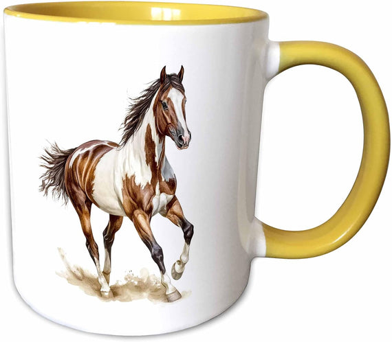 Pinto Horse Illustration Ceramic Mug
