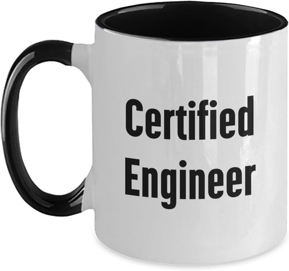 Engineer Quote Christmas Engineer 'certified Engineer' Ceramic Mug