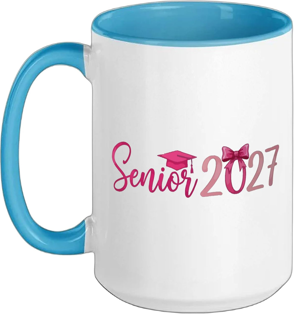 Coquette Pink Bow Senior 2027 Class Of Graduation Ceramic Mug
