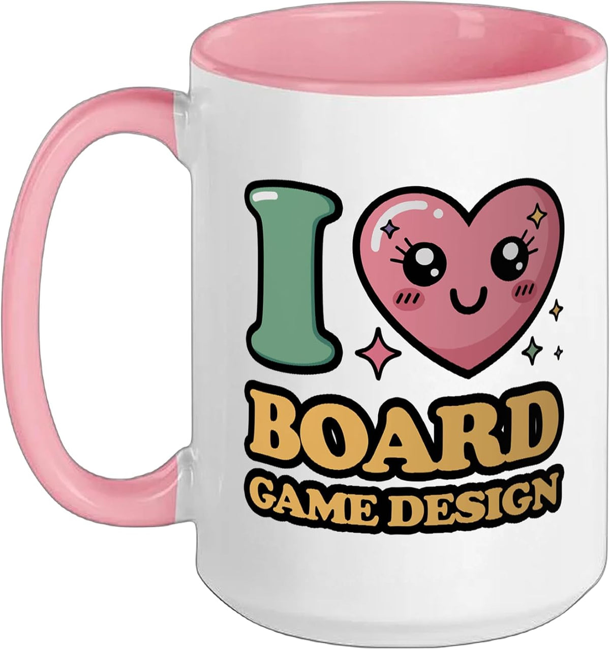 I Love Board Game Design Ceramic Mug