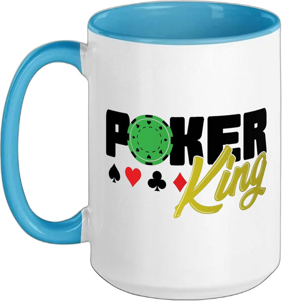 Poker King Poker Chips Leader Ceramic Mug