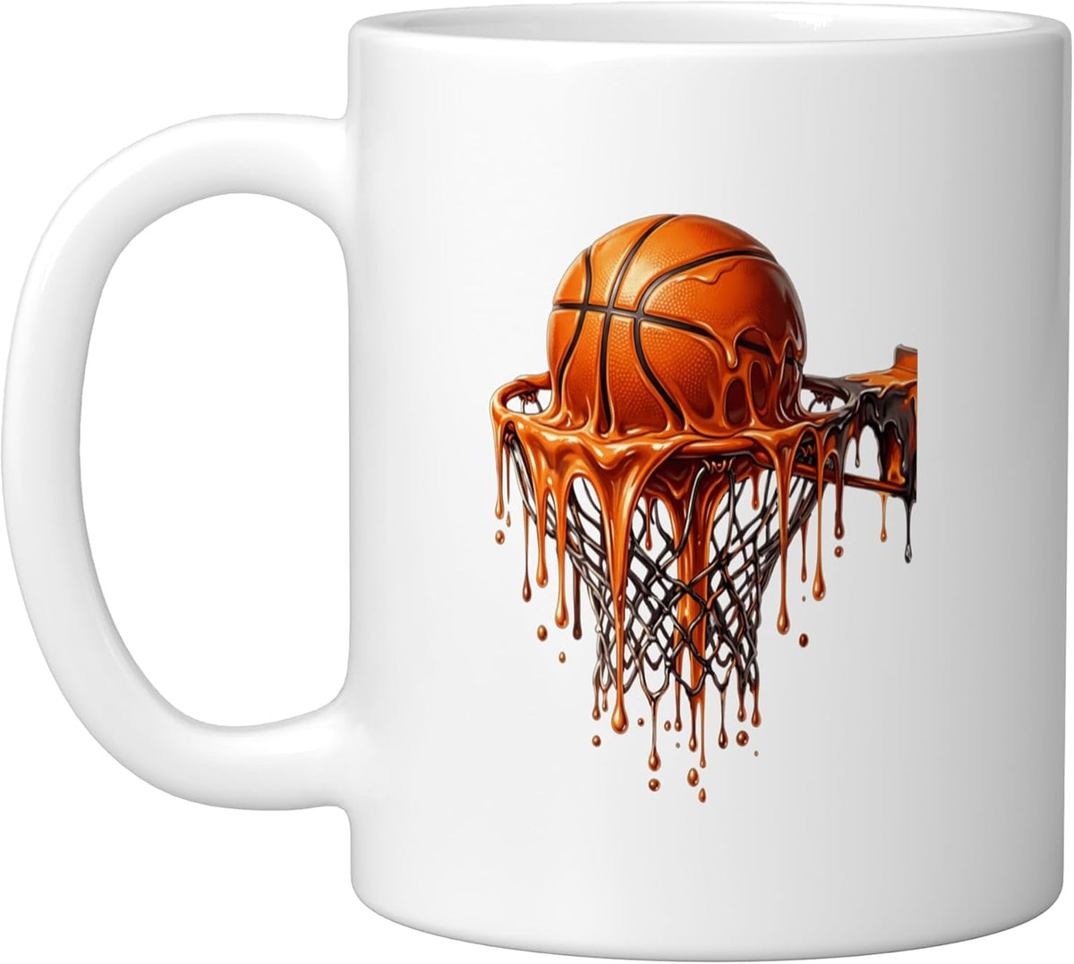 Basketball Drip Ice Cream Sprinkles Dripping Basketball Ceramic Mug