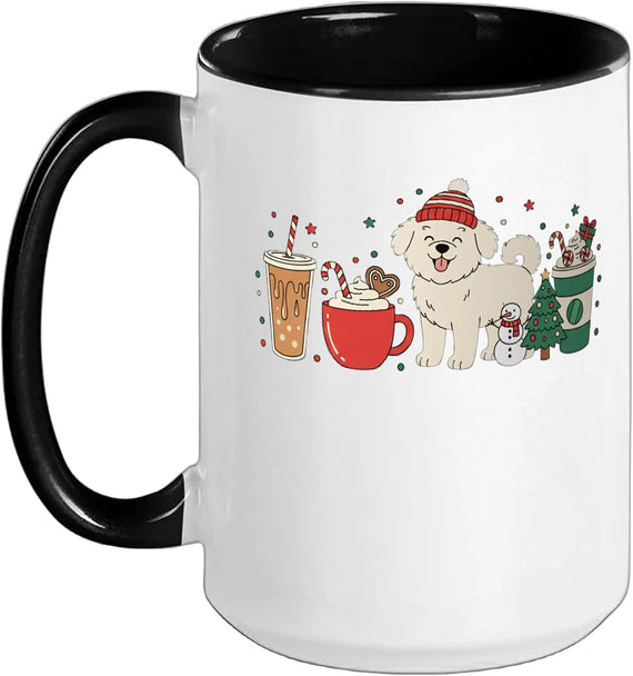 Dog Mom Christmas Coffee Holiday Puppy Design Ceramic Mug