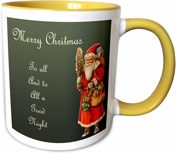 Merry Christmas to All with Victorian Era Ceramic Mug