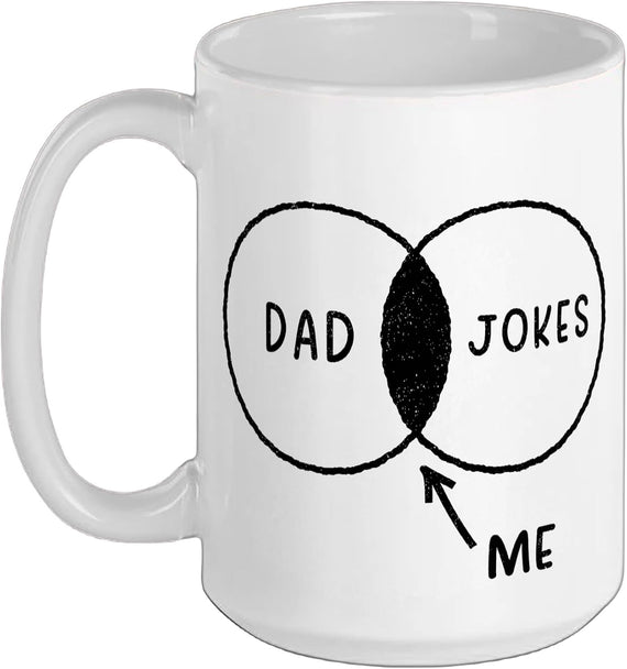 Dad Jokes Venn Diagram Hilarious Humor Gag Dad Jokes Ceramic Mug