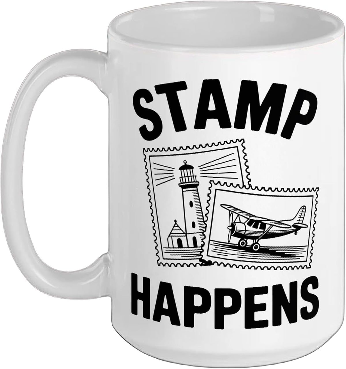 Stamp Happens Funny Stamp Collector Ceramic Mug