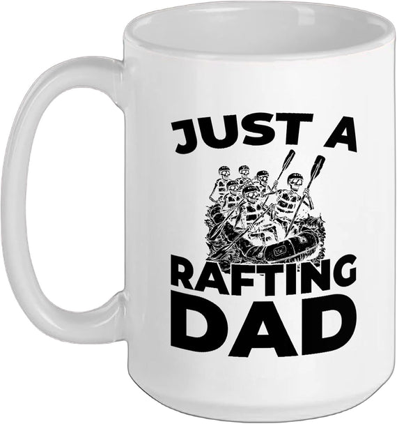 Just A Rafting Dad Skeleton Rafters Ceramic Mug