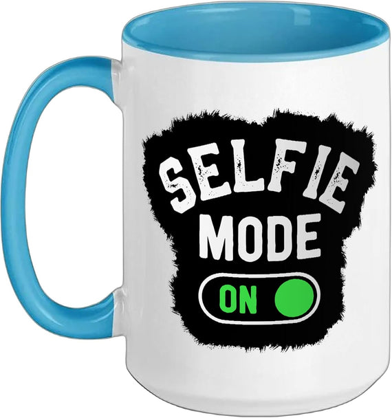 Selfie Mode On Funny Photography Christmas Ceramic Mug