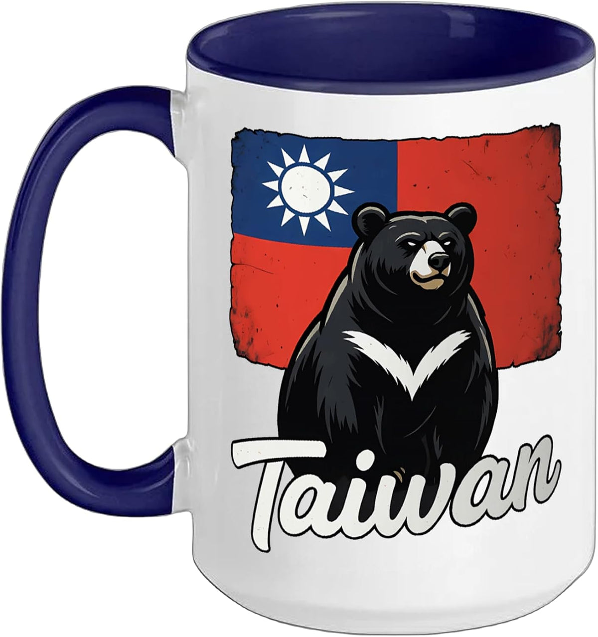 Taiwan Flag Formosan Bear Ceramic Mug