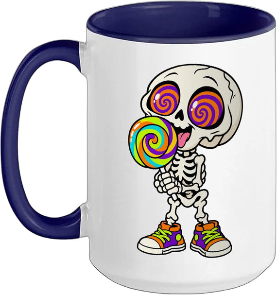 Skeleton Candy Hypnosis Halloween Costume Trick Treat Ceramic Mug