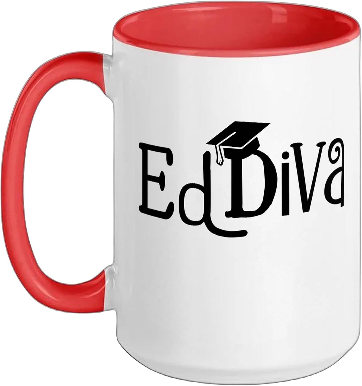 Funny Graduation Cap Eddiva Edd Doctorate Doctor Education Ceramic Mug