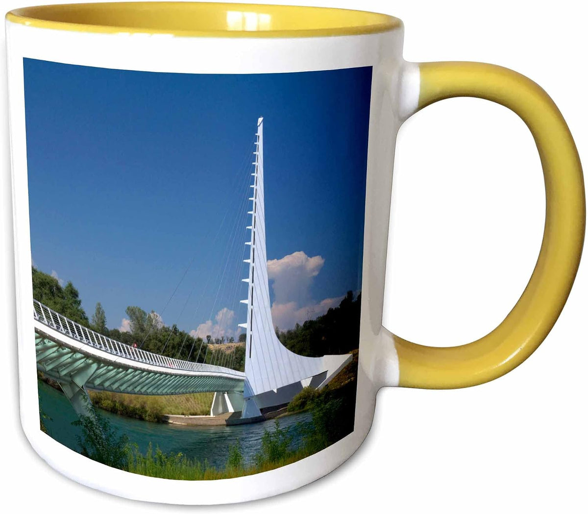 Sundial Bridge, Sacramento River Ceramic Mug