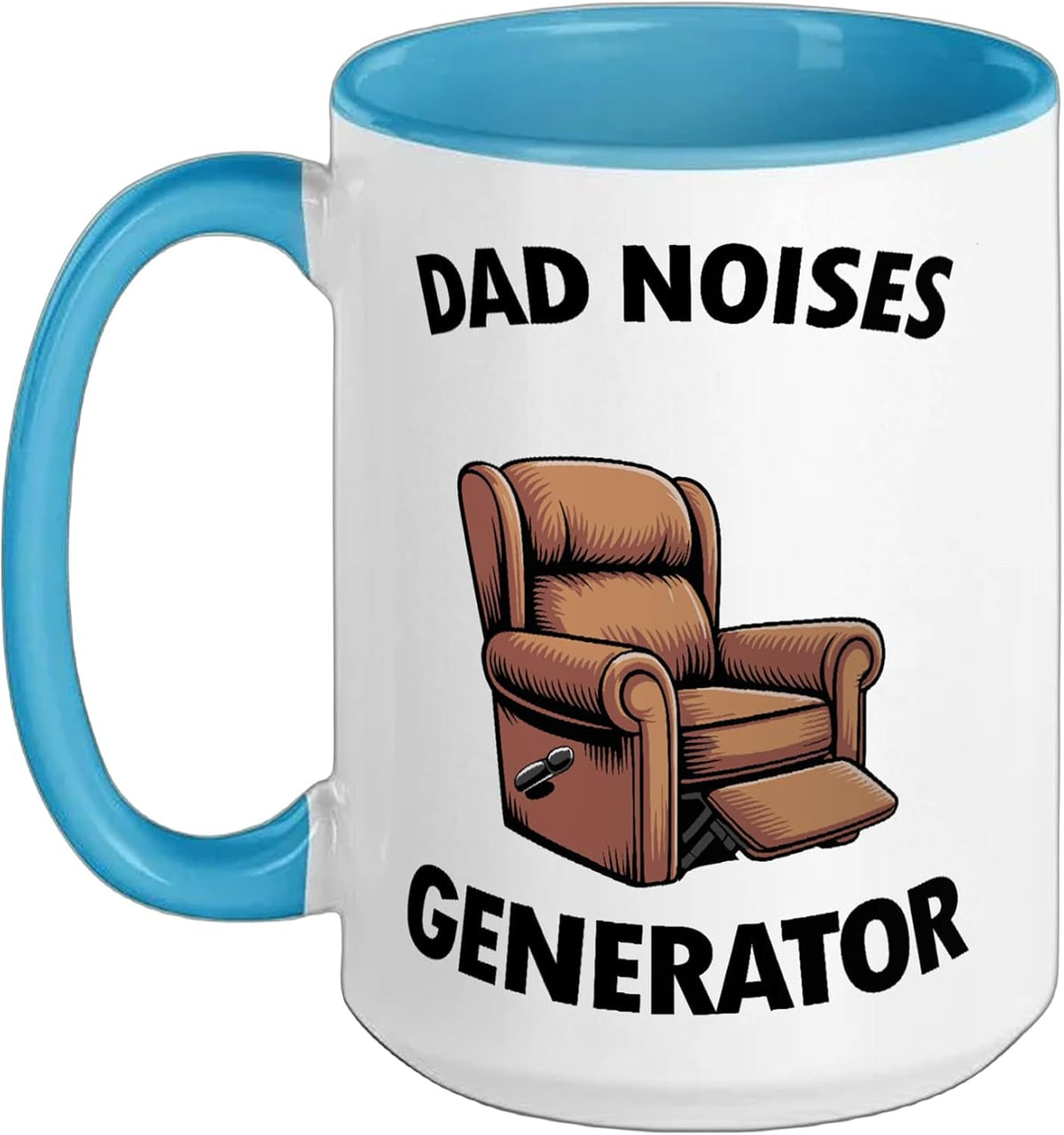Dad Noises Generator Armchair Dad Joke Funny Men Christmas Ceramic Mug