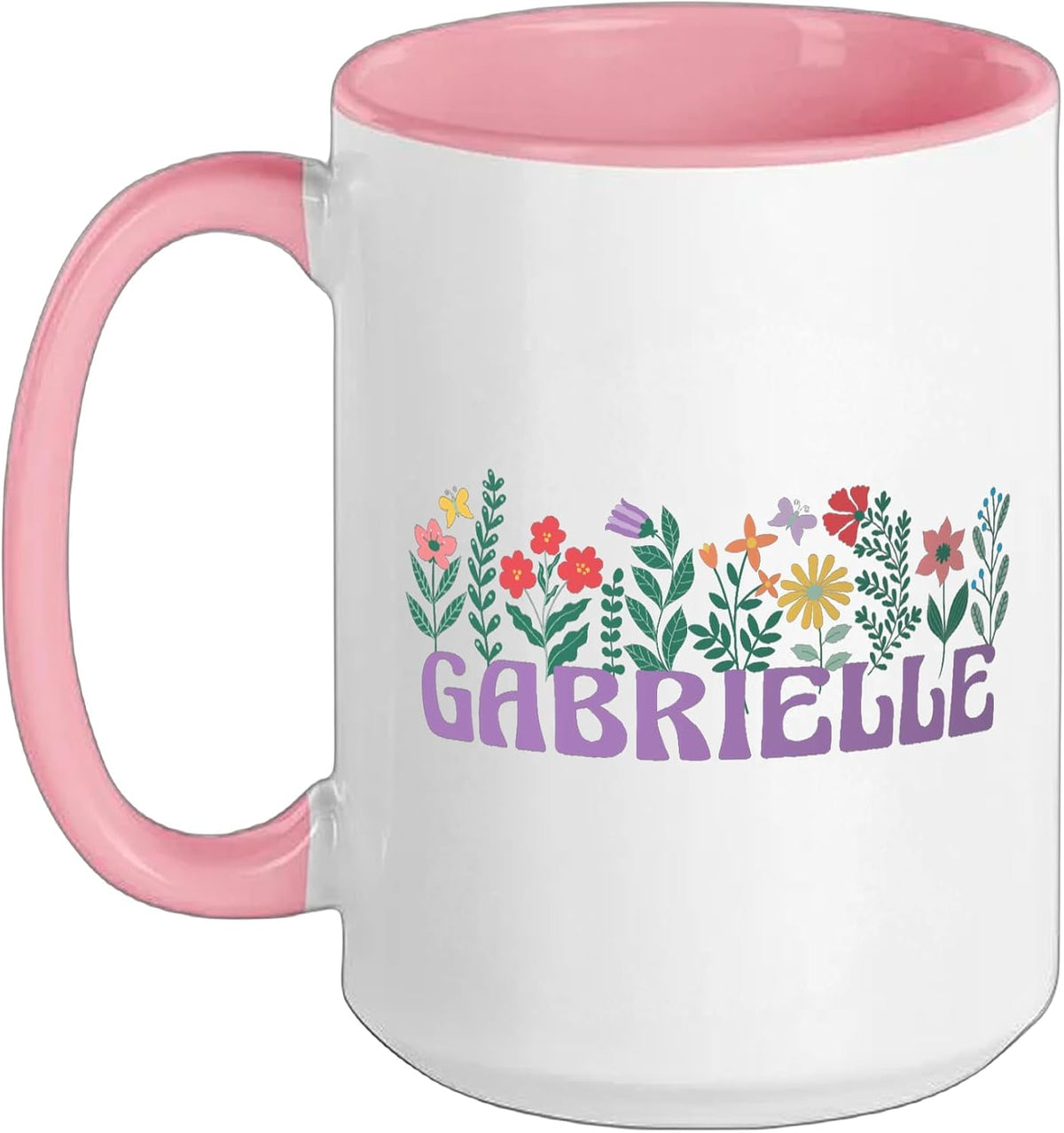 Wildflower Floral Gabrielle First Name Mother's Day Women Ceramic Mug