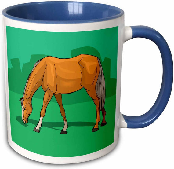 Grazing Palomino Horse Tdswhite – Equine Ceramic Mug