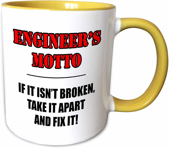 Engineers Motto Red Ceramic Mug