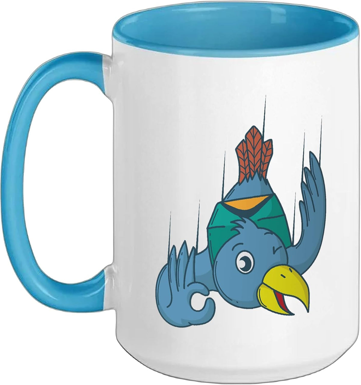 Bird Parachute Jumping Ceramic Mug