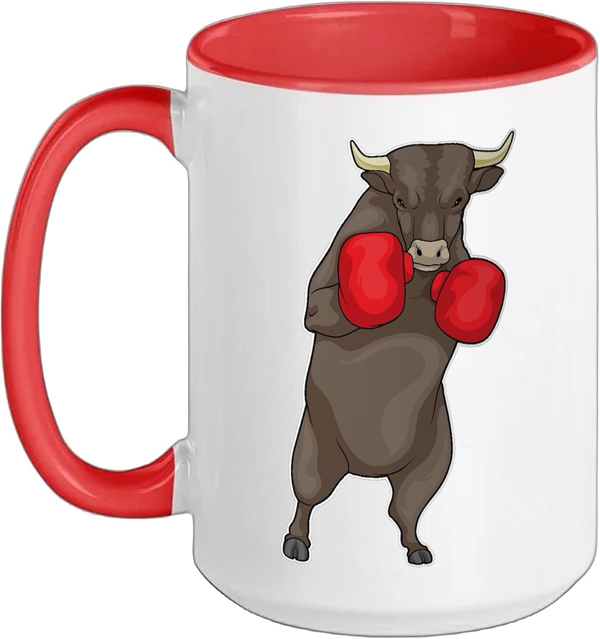 Bull Boxer Boxing Gloves Boxing Ceramic Mug