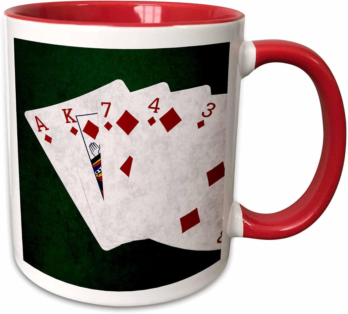 Poker Hands Flush Diamonds Alexis Ceramic Mug