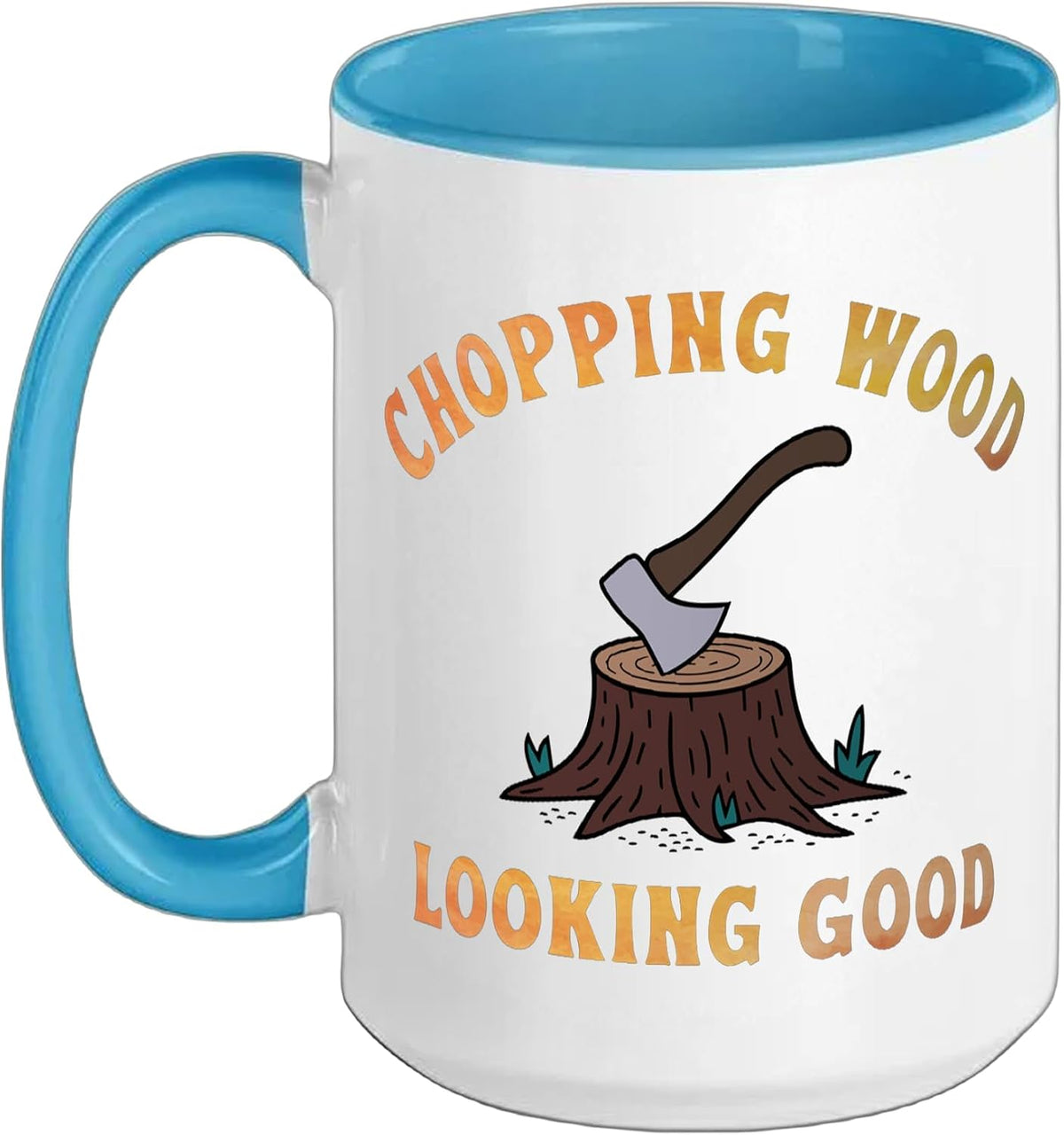 Funny Lumberjack Art Men Women Chainsaw Tree Logger Ceramic Mug