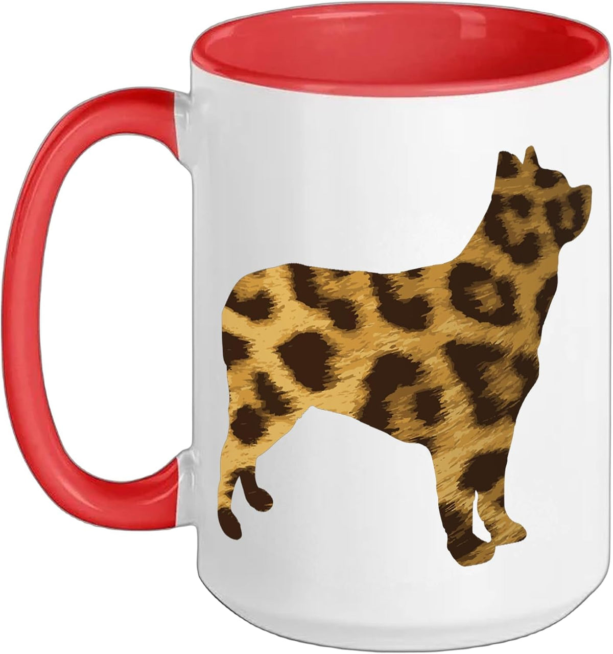 Leopard Print Heeler Cattle Dog Pet Gift Ceramic Mug